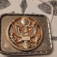 Silver Gold Patriotic Eagle Belt Buckle for Men USA Metal Clamp Closure