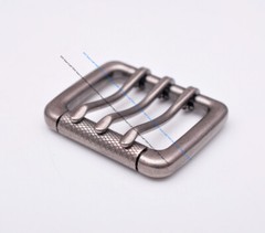 Heavy Sturdy Retro Triple Tongue Pin Prong Men Belt Buckle Fit 45MM Belt Straps