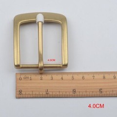 Solid Brass Belt Buckles 40mm Vintage Waistband Pin Buckle Belt Accessories 1pc