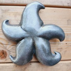 FISH STARFISH STAR SEA OCEAN ANIMAL WATER SILVER BELT BUCKLE