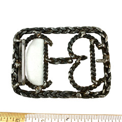 Vintage Unbranded Handmade Braided B-D B & D BD Metal Belt Buckle