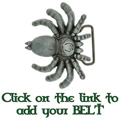 Tarantula Spider Belt Buckle Pewter Gothic Biker Arachnid Desert Bird Spider