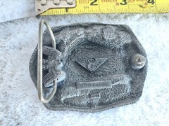 C&J BELT BUCKLE Train Engine #203 Indian Warrior Headdress, Vintage #1691 Eagle