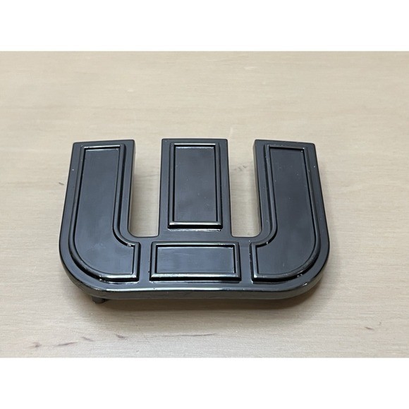 Vintage Letter W Belt Buckle Black Silver Tone Initial Monogram Western Style