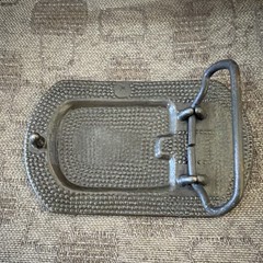 Western Metal Semi Truck Belt Buckle, Gold/Silver Engraved Rectangular 1.5in