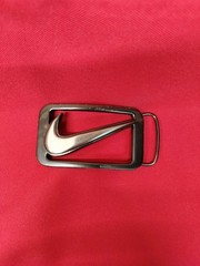 Nike Mark Symbol Buckle Belt Pants Shorts Sports Metal