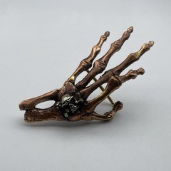 Ghost Hand Buckle,Skull Hand Red Copper Buckle,Biker Belt Buckle