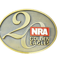 NRA National Rifle Association Golden Eagles 20 Year Member Commemorative Buckle
