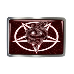 Snake Pentagram Belt Buckle – Viper Snake Occult Pentacle Belt Buckle – 950