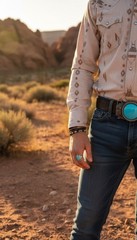 Men Women Southwestern Fashion Belt Buckle Silver Metal Turquoise Blue Cowboys