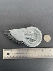Eagle Skull Motorcycle Belt Buckle Wheel Chopper Biker Rider Gothic Tattoo Rock