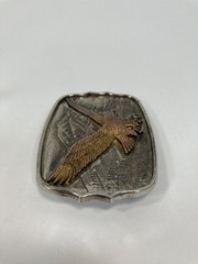 VTG International Monetary Mint Belt Buckle American Eagle Numbered Western