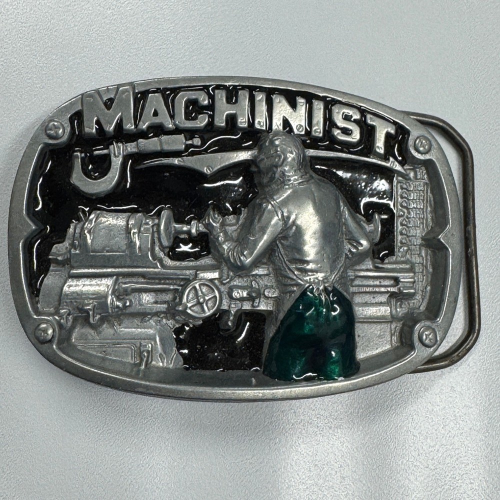 Machinist Belt Buckle Metal Working Lathe Machine Operator Gift Reissue
