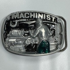 Machinist Belt Buckle Metal Working Lathe Machine Operator Gift Reissue