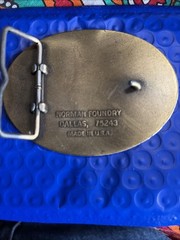 Vintage Norman Foundry NRA Gunowner & Proud Of It Belt Buckle Brass Made In USA