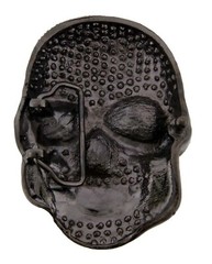 Vintage Skull Belt Buckle Men Pirate Halloween Skeleton Cosplay Bling Gunmetal