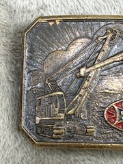 Vintage Construction Belt Buckle P&H Pawling Harnischfeger “Quality P&H Service”
