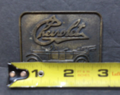 Vintage RJ Roberts Co. Belt Buckle Chevrolet Car Logo RJR Rochester Michigan
