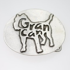 Strong Bulldog Dog Print Oval Belt Buckle – Striking & Expressive