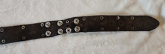 1976 HALF DOLLAR COIN AND NICKELS BELT BUCKLE HEAVY With Leather Belt