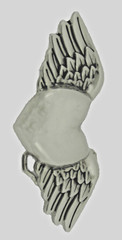 Heart Shaped Belt Buckle Wild at Heart Silver Chrome Vintage Metal Men Women New