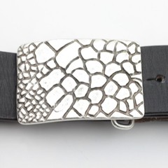 Croco Look Metal Belt Buckle – Textured Design, Elegant & Modern