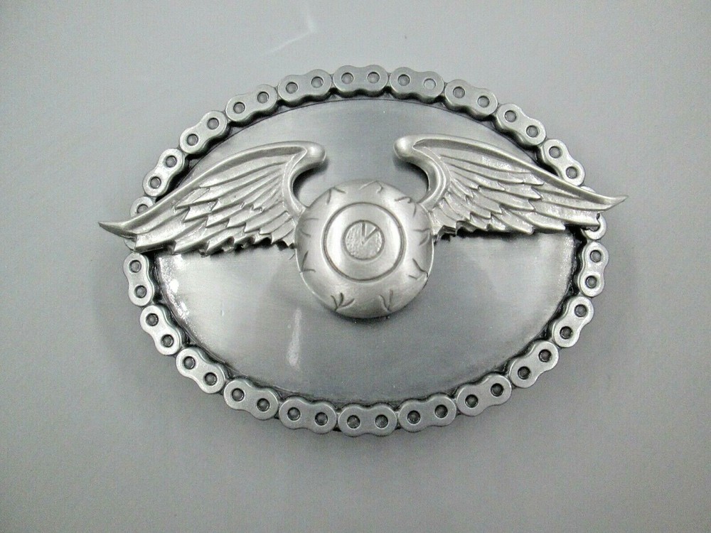 vintage von dutch flying eyeball biker belt buckle