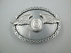 vintage von dutch flying eyeball biker belt buckle