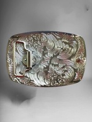 Long Horn Bull Cowboy Western Belt Buckle Hebilla Vaquera Rodeo Cuernos De Toro