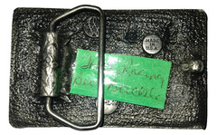 Vintage 1984 BERGAMOT BELT BUCKLE O-149 JOCKEY HORSE