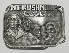 VTG Siskiyou Mt Rushmore Belt Buckle Presidents National Landmark 1987