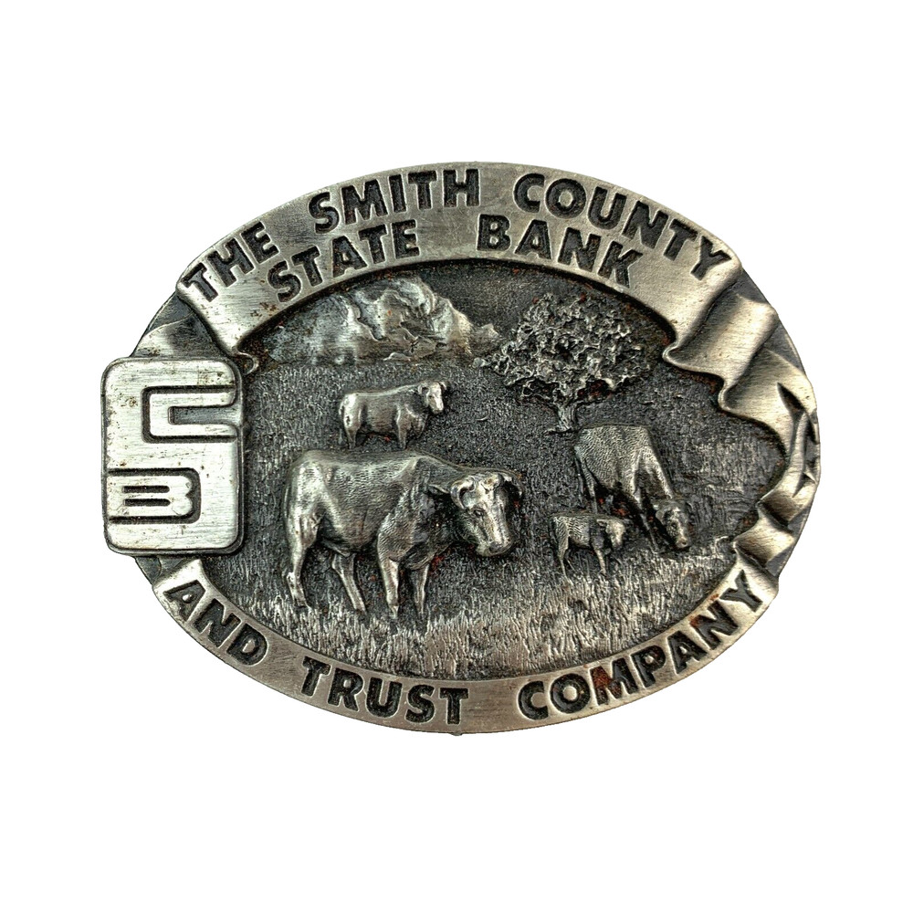The Smith County State Bank KS Metal Belt Buckle 1981 495/500