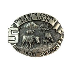 The Smith County State Bank KS Metal Belt Buckle 1981 495/500