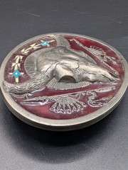 C&J Inc Western Style Bull Skull Design Belt Buckle