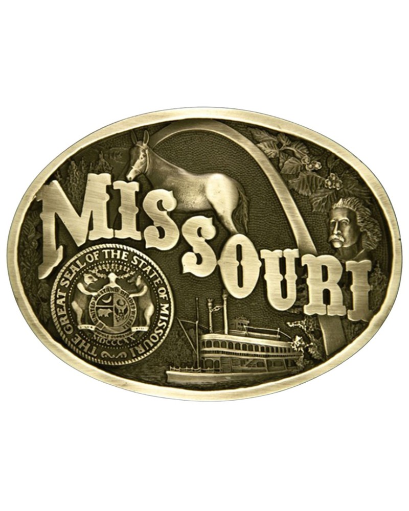 Montana Silversmiths Missouri State Heritage Attitude Buckle – 60811MOC
