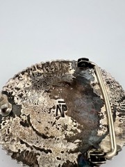 Vintage Nelson Piaso Signed Navajo Sterling Silver Belt Buckle 55.6g