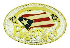 PUERTO RICO FLAG BELT BUCKLE puertorriquena Puertorriqueno Western Cowboy Style