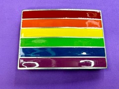 Rainbow Pride Flag LGBTQ Movement Enameled Great American Prod 2005 Belt Buckle