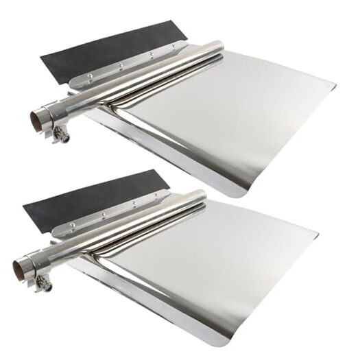 24 in x 24 in Stainless Steel Quarter Mud Flap Set Replacement for Semi Truck