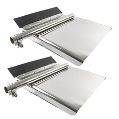 24 in x 24 in Stainless Steel Quarter Mud Flap Set Replacement for Semi Truck