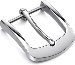 Silver Belt Buckle, 1.5 Inch Belt Buckles for Men, Stainless Steel Single Prong