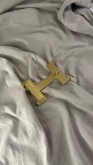 H 38-40mm 1.5` Belt Buckle Gold Tone H Replacement Buckle