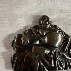 SMC LLC Laughing Buddha Black Metal Clip Belt Buckle Fits 1.5 in Belt