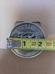 1977 Vintage COLUMBUS OHIO CHIPPERS Woodcarving Woodworkers Club Belt Buckle