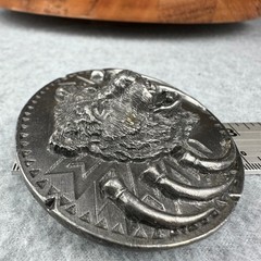 Vtg 1991 Siskiyou Buckle Co Grizzly Bear Claws Pewter Belt Buckle V-92 USA