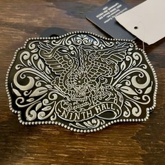 Ninth Hall Serpent Snake Belt Buckle Black Silver Western Gothic NWT
