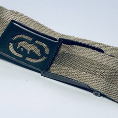 Ecko Belt Rhino Size 29 Metal Flip Buckle Tan Khaki Woven