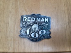 NICE **RED MAN CHEWING TOBACCO 100TH ANNIVERSARY** BELT BUCKLE