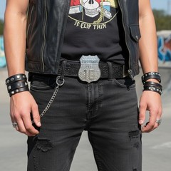 Men Silver Metal Belt Buckle CA State California 10 Freeway Bling Western Unisex