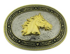 Running Horse Head HorseShoes Saddle Horse Shoe Belt Buckles Western Rodeo New